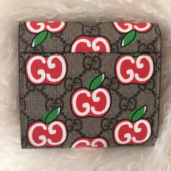 Gucci GG Supreme Canvas Apple French Wallet - Picture 2 of 6